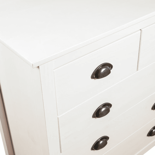 Mesa De Cabeceira Mesinha De Cabeceira - 79x40x80 cm madeira de pinho maciça branco