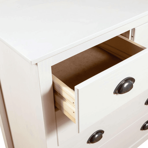 Mesa De Cabeceira Mesinha De Cabeceira - 79x40x80 cm madeira de pinho maciça branco