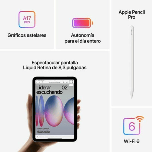 Tablet Apple MXN73TYA 8,3 8 GB RAM 128 GB Azul