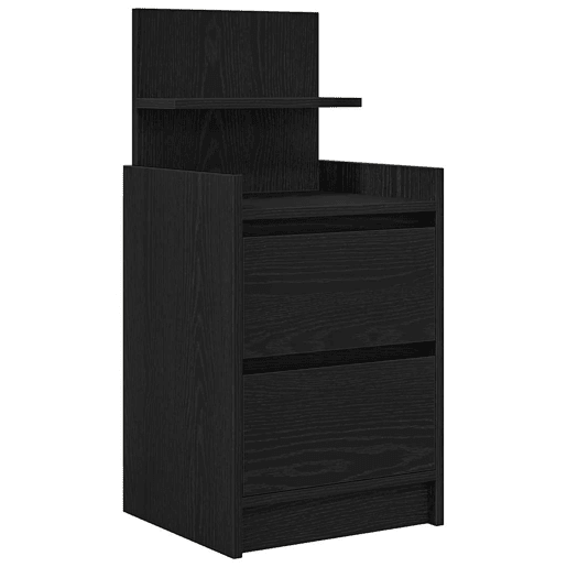 Mesa De Cabeceira - Mesinha De Cabeceira com 2 gavetas 38x34x80 cm preto