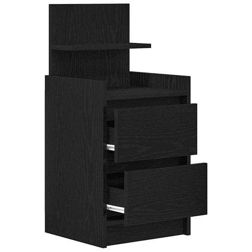 Mesa De Cabeceira - Mesinha De Cabeceira com 2 gavetas 38x34x80 cm preto