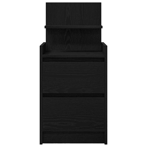 Mesa De Cabeceira - Mesinha De Cabeceira com 2 gavetas 38x34x80 cm preto