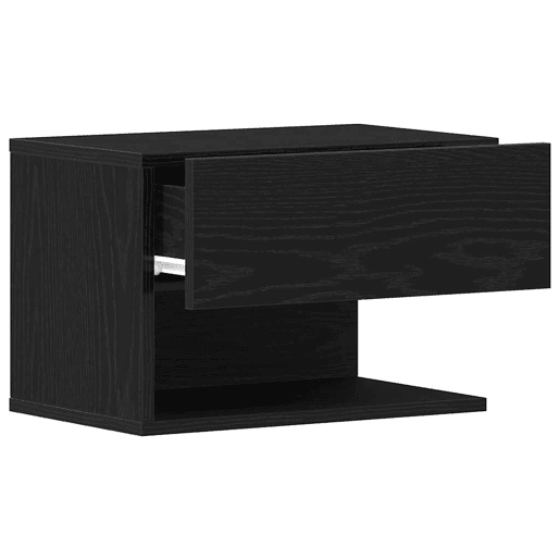Lote de 2 Mesa De Cabeceira - Mesinha De Cabeceira Carvalho preto 46 x 29.5 x 30 cm