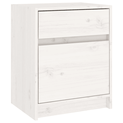 Lote de 2 Mesas De Cabeceira - Mesinhas De Cabeceira 40x31x50 cm pinho maciço branco