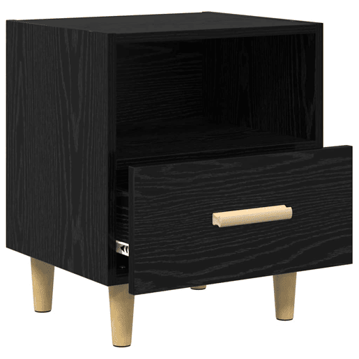 Lote de 2 Mesa De Cabeceira - Mesinha De Cabeceira Carvalho preto 40 x 35 x 47,5 cm