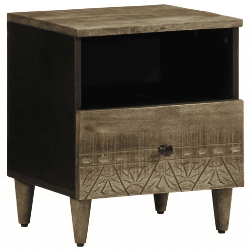 Mesa De Cabeceira - Mesinha De Cabeceira cinzento claro 40x33x46 cm Mesa De Cabeceira - Mesinha De Cabeceira cinzento claro 40x33x46 cm