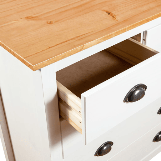Mesa De Cabeceira Mesinha De Cabeceira - 79x40x80 cm madeira de pinho maciça branco