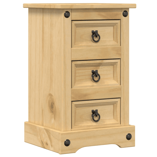 Mesa De Cabeceira - Mesinha De Cabeceira Corona 35x32,5x58 cm madeira de pinho maciça Mesa De Cabeceira - Mesinha De Cabeceira Corona 35x32,5x58 cm madeira de pinho maciça