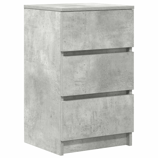 Mesa De Cabeceira - Mesinha De Cabeceira com 3 gavetas 39x35x65 cm cinzento cimento