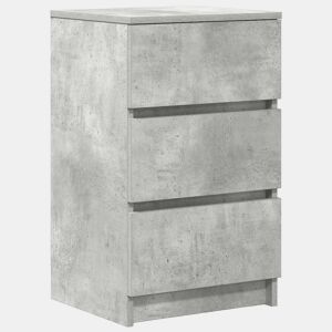 Mesa De Cabeceira - Mesinha De Cabeceira com 3 gavetas 39x35x65 cm cinzento cimento
