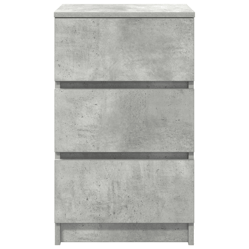 Mesa De Cabeceira - Mesinha De Cabeceira com 3 gavetas 39x35x65 cm cinzento cimento
