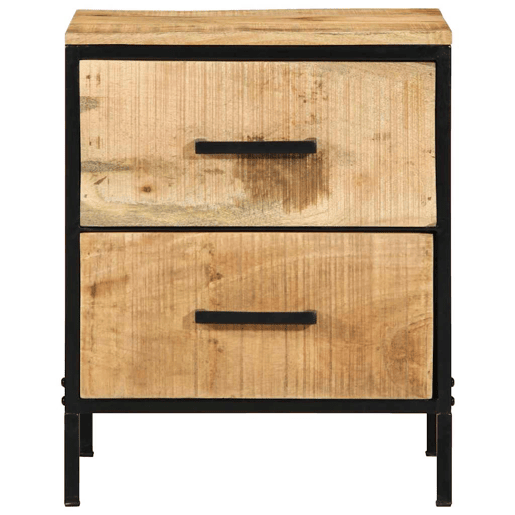 Mesa De Cabeceira - Mesinha De Cabeceira Castanho e preto 40 x 35 x 50 cm