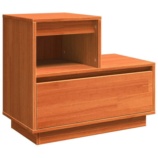 Mesa De Cabeceira - Mesinha De Cabeceira com gaveta Castanho-mel 60 x 34 x 51 cm