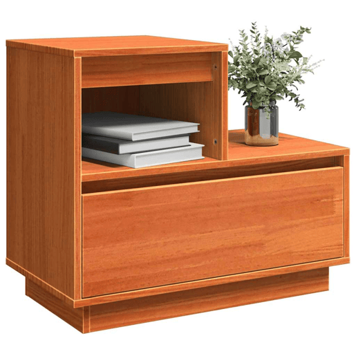 Mesa De Cabeceira - Mesinha De Cabeceira com gaveta Castanho-mel 60 x 34 x 51 cm