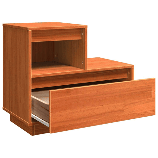 Mesa De Cabeceira - Mesinha De Cabeceira com gaveta Castanho-mel 60 x 34 x 51 cm