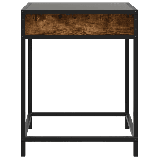 Mesa De Cabeceira - Mesinha De Cabeceira c LED Infinity 40x40x51 cm carvalho fumado