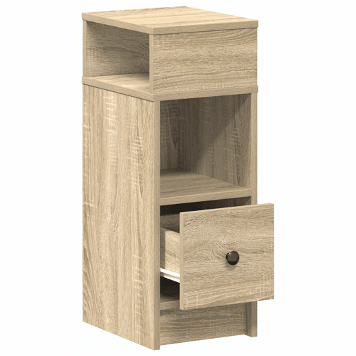 Lote de 2 Mesa De Cabeceira - Mesinha De Cabeceira com gaveta 25x31x66 cm carvalho sonoma