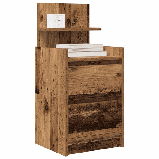 Mesa De Cabeceira - Mesinha De Cabeceira com 2 gavetas 38x34x80 cm madeira velha