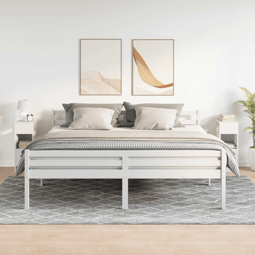 Lote de 2 Mesa De Cabeceira - Mesinha De Cabeceira com gaveta 25x31x66 cm branco