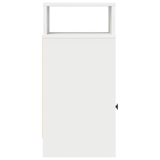 Lote de 2 Mesa De Cabeceira - Mesinha De Cabeceira com gaveta 25x31x66 cm branco