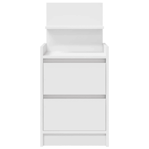 Mesa De Cabeceira - Mesinha De Cabeceira com 2 gavetas 38x34x80 cm branco