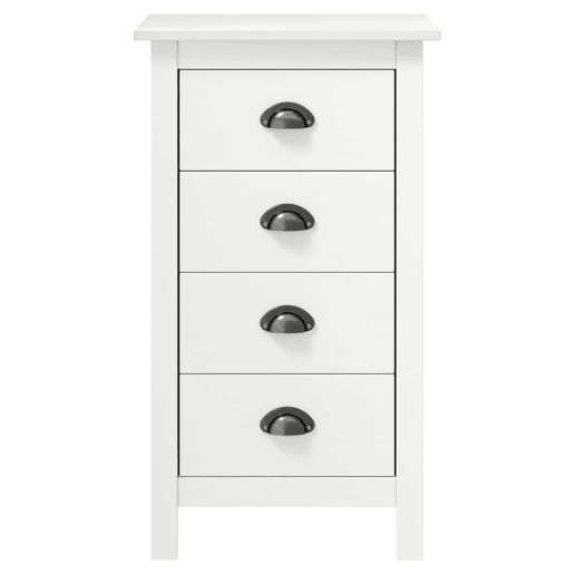 Mesa De Cabeceira Mesinha De Cabeceira - 46x35x80 cm madeira de pinho maciça branco
