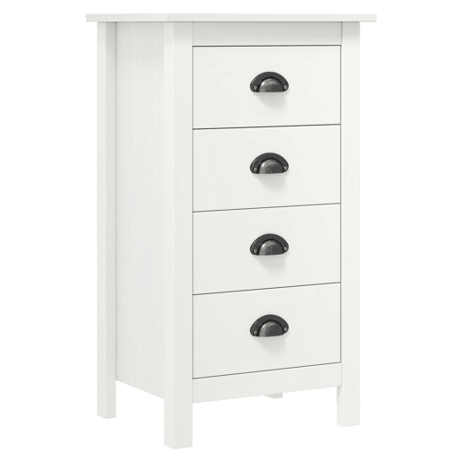 Mesa De Cabeceira Mesinha De Cabeceira - 46x35x80 cm madeira de pinho maciça branco