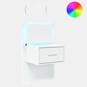 Mesa De Cabeceira De Parede Mesinha De Cabeceira - com luzes LED branco