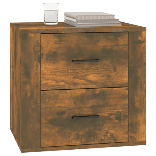 Mesa De Cabeceira - Mesinha De Cabeceira 50x39x47 cm cor carvalho fumado