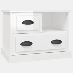 Mesa De Cabeceira - Mesinha De Cabeceira 60x39x45 cm branco brilhante