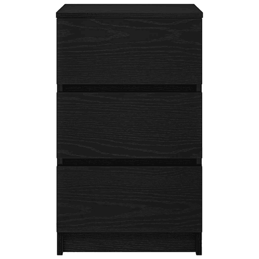 Mesa De Cabeceira - Mesinha De Cabeceira com 3 gavetas 39x35x65 cm preto