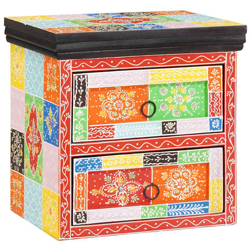 Mesa De Cabeceira - Mesinha De Cabeceira com gaveta Multicolor 40 x 30 x 40 cm