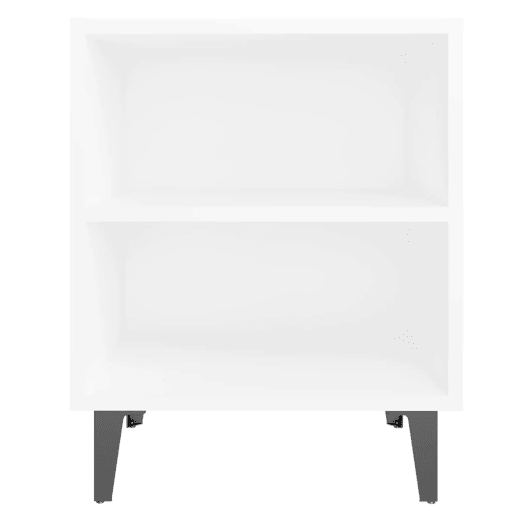Lote de 2 Mesas De Cabeceira - Mesinhas De Cabeceira pernas em metal 40x30x50 cm branco