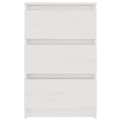 Lote de 2 Mesas De Cabeceira - Mesinhas De Cabeceira 40x29,5x64 cm pinho maciço branco