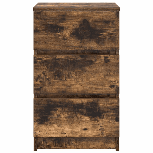 Mesa De Cabeceira - Mesinha De Cabeceira com 3 gavetas 39x35x65 cm carvalho fumado