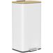 Cubo de Basura Metal, Bambú HOMCOM, hogar - cocina Cubo de Basura Metal, Bambú HOMCOM, hogar - cocina Blanco