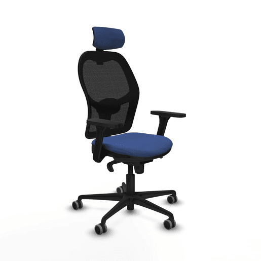 Cadeira de escritório com apoio para a cabeça Jorquera Piqueras y Crespo 3D036G2 Azul Marinho