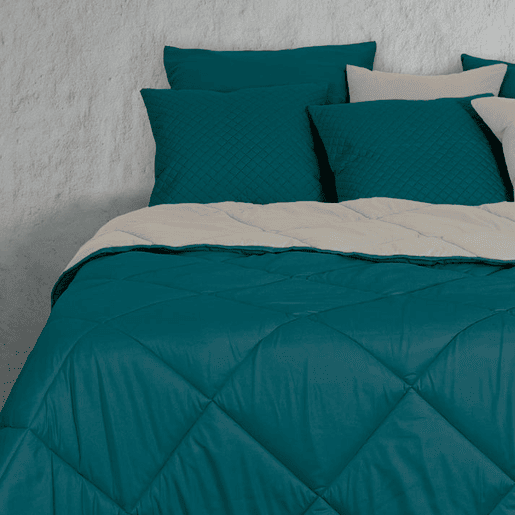BAIXA DE PREÇO Edredão Dreamura Iro Azul Petróleo 180x240