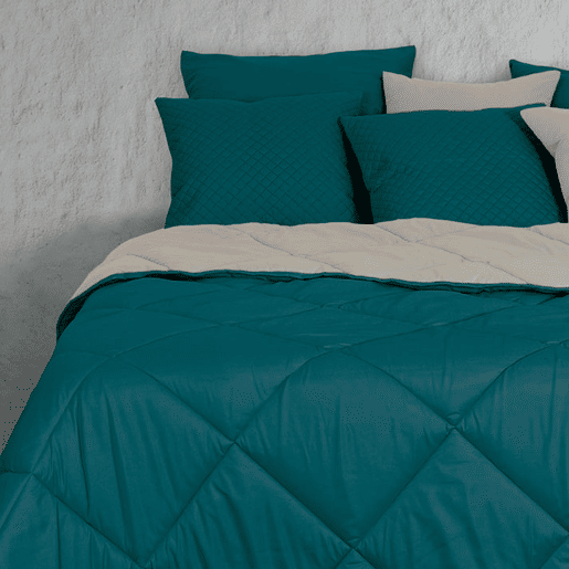 BAIXA DE PREÇO Edredão Dreamura Iro Azul Petróleo 240x220