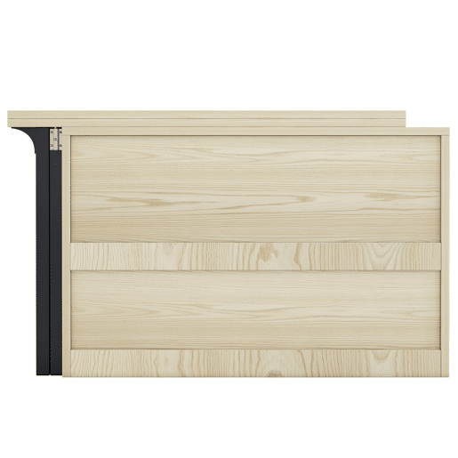 Mesa de jantar extensível com arrumação - Mesa de jantar moderna e móvel, mesa dobrável com grande arrumação, giratória a 360° - Natural