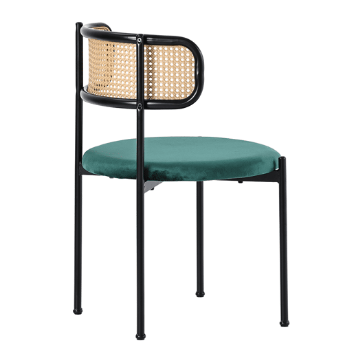 Conjunto de mesa e cadeiras de jantar 5 peças - 4 cadeiras de jantar em veludo e 1 mesa retangular - estilo moderno e simples - Cinza + Verde + Preto