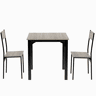 Conjunto de sala de jantar, mesa de jantar com 2 cadeiras - para varanda, sala de jantar e sala de estar - cor natural