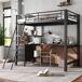 Cama alta para niños Cama alta para niños Negro