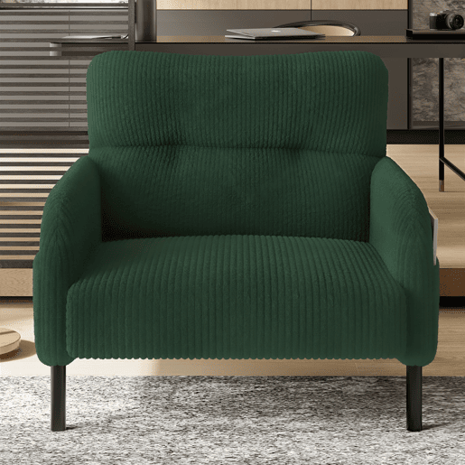 Poltrona de 1 lugar - Samtstoff, assento confortável, braços com bolsos laterais, estrutura sólida - Verde Esmeralda Poltrona de 1 lugar - Samtstoff, assento confortável, braços com bolsos laterais, estrutura sólida - Verde Esmeralda