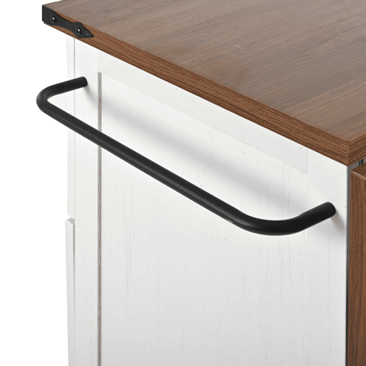 Ilha de cozinha - Carrinho de serviço com superfície extensível - Bege