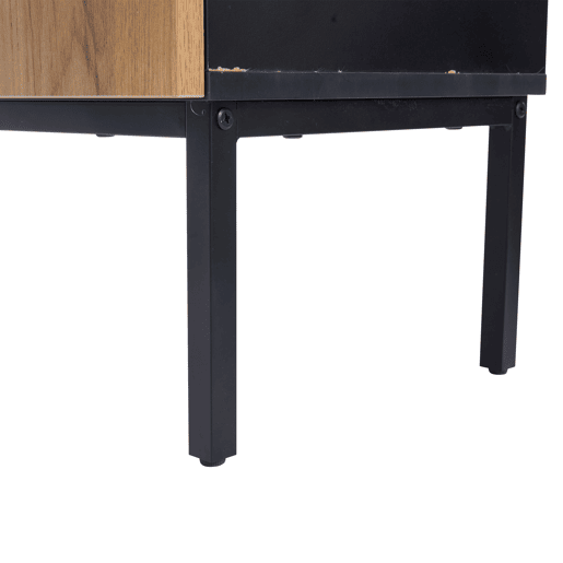 Vitrine com portas de vidro 180 cm - Estante de 5 níveis com luzes LED, para colecionáveis, escritório - PretoCarvalho Vitrine com portas de vidro 180 cm - Estante de 5 níveis com luzes LED, para colecionáveis, escritório - PretoCarvalho