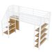 Cama alta para niños 98x255 Cama alta para niños 98x255 Blanco