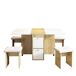Conjunto de mesas y sillas de comedor 120x80 Conjunto de mesas y sillas de comedor 120x80 Blanco
