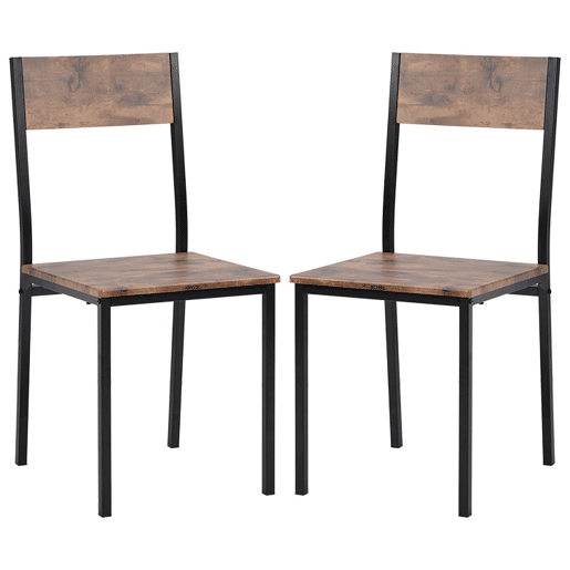 Conjunto de sala de jantar com 4 cadeiras - Mesa para varanda, sala de jantar e sala de estar - Vintage castanho