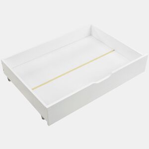 Cômoda 93x67x20cm - 2 gavetas, arrumação debaixo da cama, MDF, rodízios - Branco